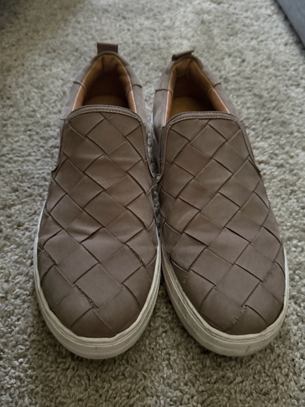 Steve Madden Woven Slip-On Sneakers in Taupe